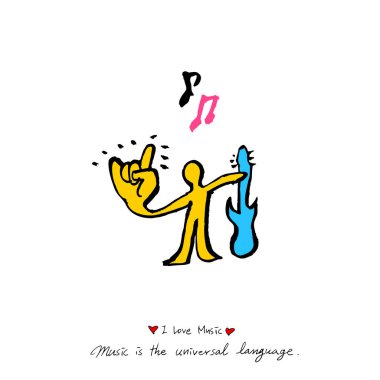 konser poster / yarım yamalak müzik illüstrasyon - vektör