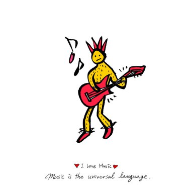 konser poster / yarım yamalak müzik illüstrasyon - vektör