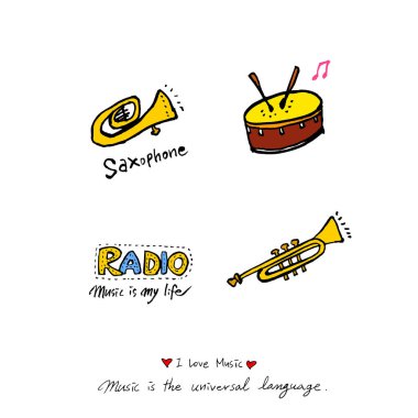 konser poster / yarım yamalak müzik illüstrasyon - vektör