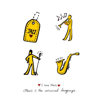 konser poster / yarım yamalak müzik illüstrasyon - vektör