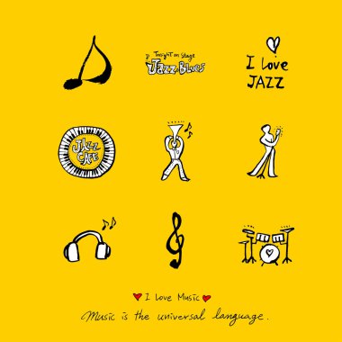 konser poster / yarım yamalak müzik illüstrasyon - vektör