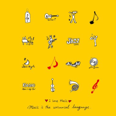 konser poster / yarım yamalak müzik illüstrasyon - vektör