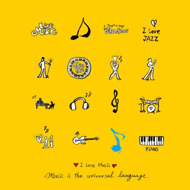 konser poster / yarım yamalak müzik illüstrasyon - vektör