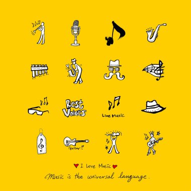 konser poster / yarım yamalak müzik illüstrasyon - vektör