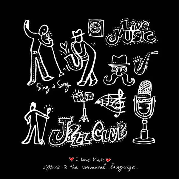 konser poster / yarım yamalak müzik illüstrasyon - vektör