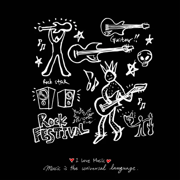 konser poster / yarım yamalak müzik illüstrasyon - vektör