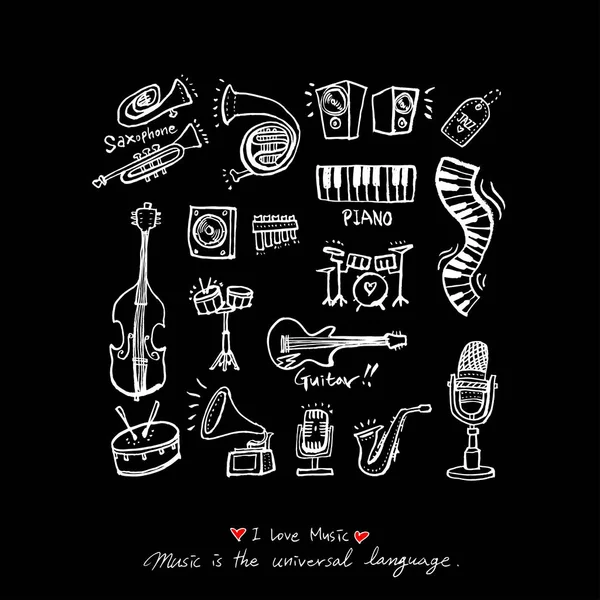 konser poster / yarım yamalak müzik illüstrasyon - vektör