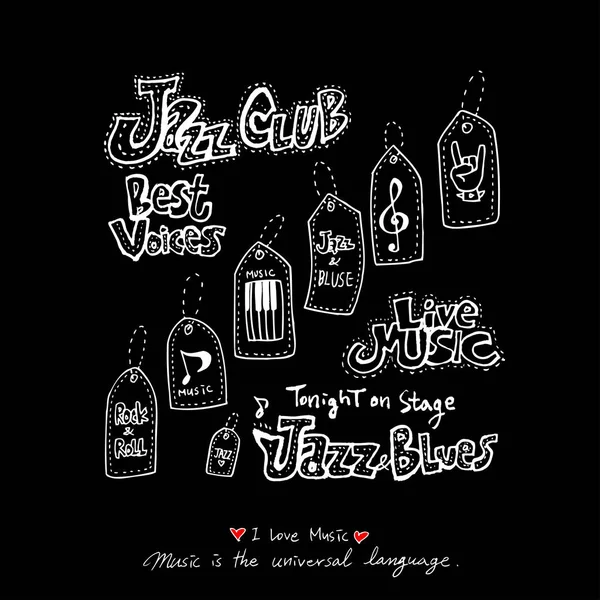 konser poster / yarım yamalak müzik illüstrasyon - vektör