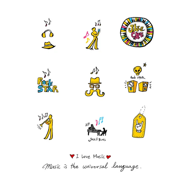 konser poster / yarım yamalak müzik illüstrasyon - vektör