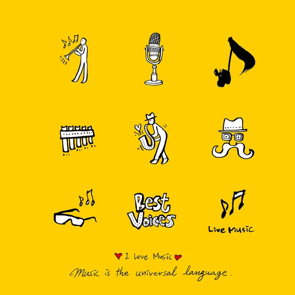 konser poster / yarım yamalak müzik illüstrasyon - vektör