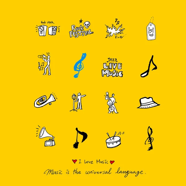 konser poster / yarım yamalak müzik illüstrasyon - vektör