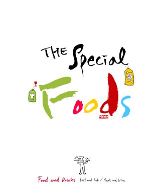 Restoran poster / yarım yamalak gıda menü resimleri - vektör