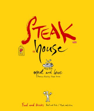 Restoran poster / yarım yamalak gıda menü resimleri - vektör