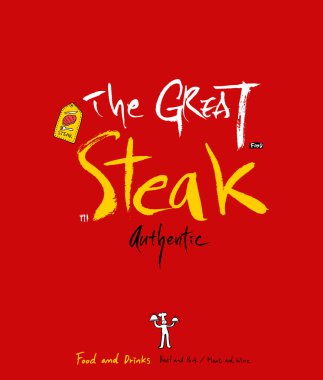 Restoran poster / yarım yamalak gıda menü resimleri - vektör