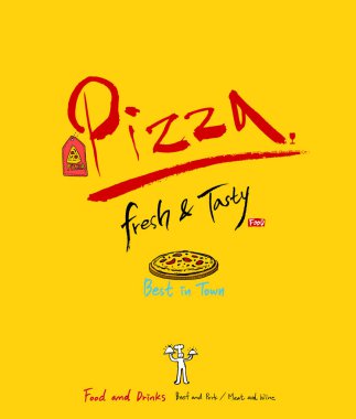 Restoran poster / yarım yamalak gıda menü resimleri - vektör