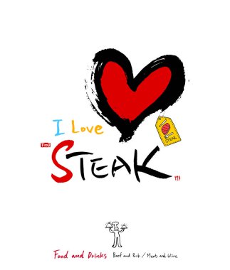 Restoran poster / yarım yamalak gıda menü resimleri - vektör