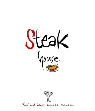 Restoran poster / yarım yamalak gıda menü resimleri - vektör