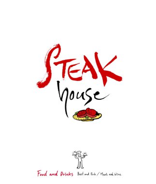 Restoran poster / yarım yamalak gıda menü resimleri - vektör