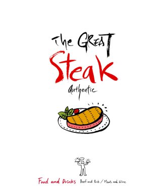 Restoran poster / yarım yamalak gıda menü resimleri - vektör