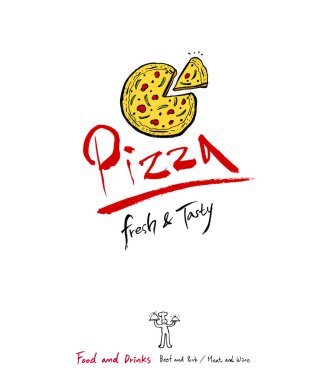 Restoran poster / yarım yamalak gıda menü resimleri - vektör