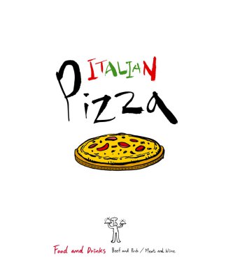 Restoran poster / yarım yamalak gıda menü resimleri - vektör