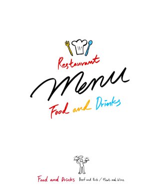 Restoran poster / yarım yamalak gıda menü resimleri - vektör