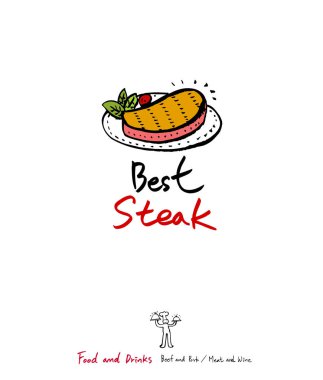 Restoran poster / yarım yamalak gıda menü resimleri - vektör