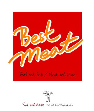Restoran poster / yarım yamalak gıda menü resimleri - vektör