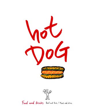 Restoran poster / yarım yamalak gıda menü resimleri - vektör