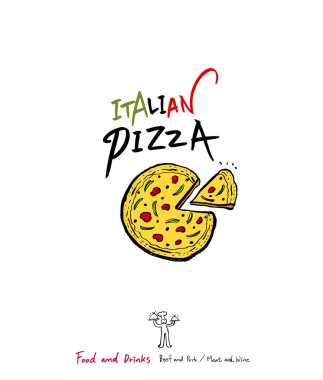 Restoran poster / yarım yamalak gıda menü resimleri - vektör