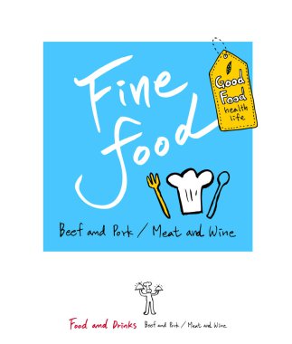 Restoran poster / yarım yamalak gıda menü resimleri - vektör