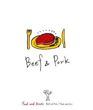 Restoran poster / yarım yamalak gıda menü resimleri - vektör