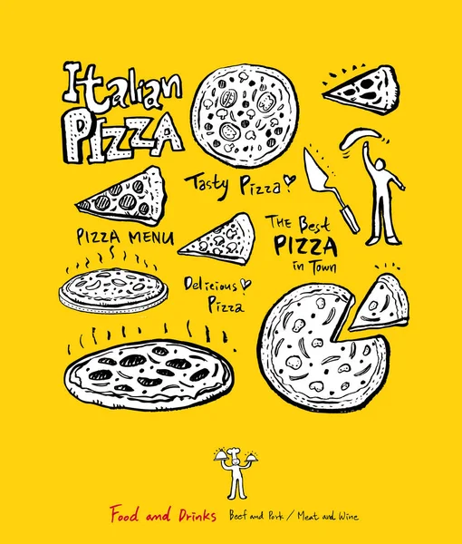 Restoran poster / yarım yamalak gıda menü resimleri - vektör