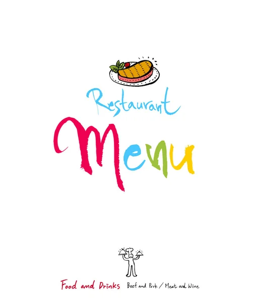 Постер Ресторану Скетчі Меню Ілюстрації Вектор — стоковий вектор