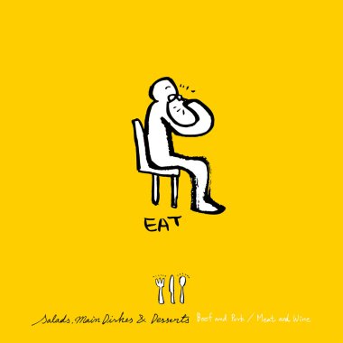 Restoran poster / yarım yamalak gıda menü resimleri - vektör