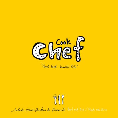 Restoran poster / yarım yamalak gıda menü resimleri - vektör