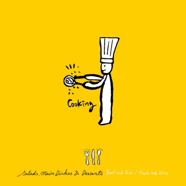 Restoran poster / yarım yamalak gıda menü resimleri - vektör