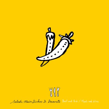 Restoran poster / yarım yamalak gıda menü resimleri - vektör