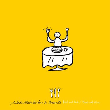 Restoran poster / yarım yamalak gıda menü resimleri - vektör