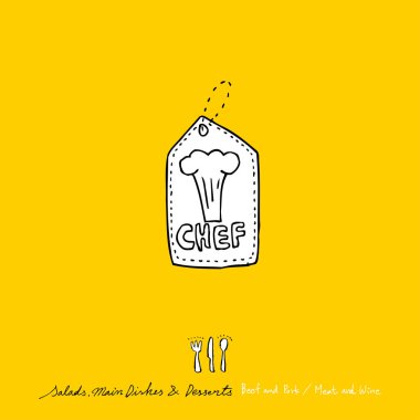 Restoran poster / yarım yamalak gıda menü resimleri - vektör