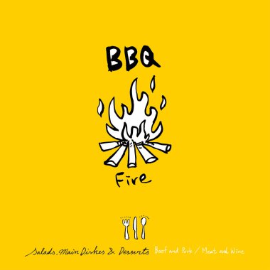 Restoran poster / yarım yamalak gıda menü resimleri - vektör