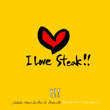 Restoran poster / yarım yamalak gıda menü resimleri - vektör