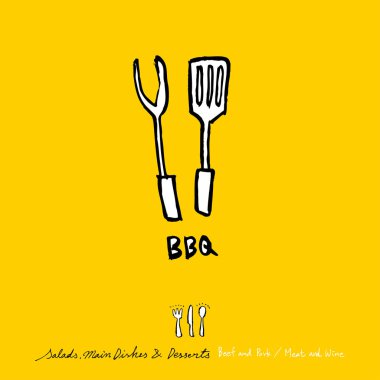 Restoran poster / yarım yamalak gıda menü resimleri - vektör