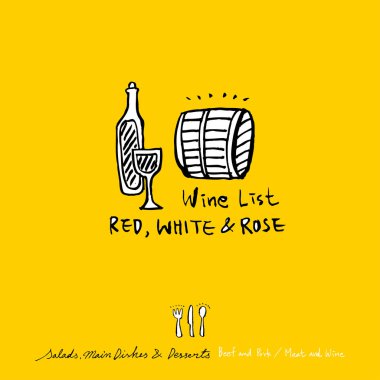 Restoran poster / yarım yamalak gıda menü resimleri - vektör