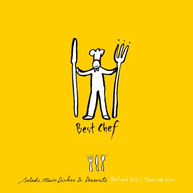 Restoran poster / yarım yamalak gıda menü resimleri - vektör