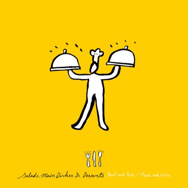 Restoran poster / yarım yamalak gıda menü resimleri - vektör