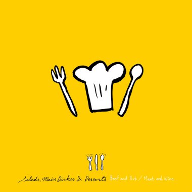 Restoran poster / yarım yamalak gıda menü resimleri - vektör