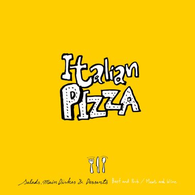 Restoran poster / yarım yamalak gıda menü resimleri - vektör