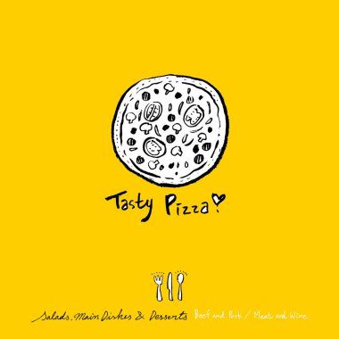 Restoran poster / yarım yamalak gıda menü resimleri - vektör