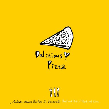 Restoran poster / yarım yamalak gıda menü resimleri - vektör